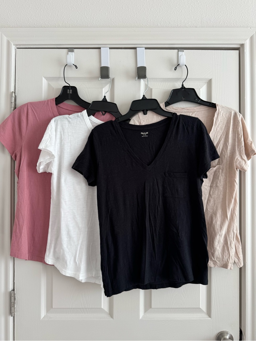 *Set of 4* Madewell Tees- Black, White, Pink, Blush
